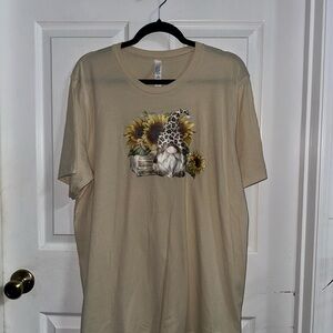 NWOT Handcrafted Sunflower Gnome Shirt